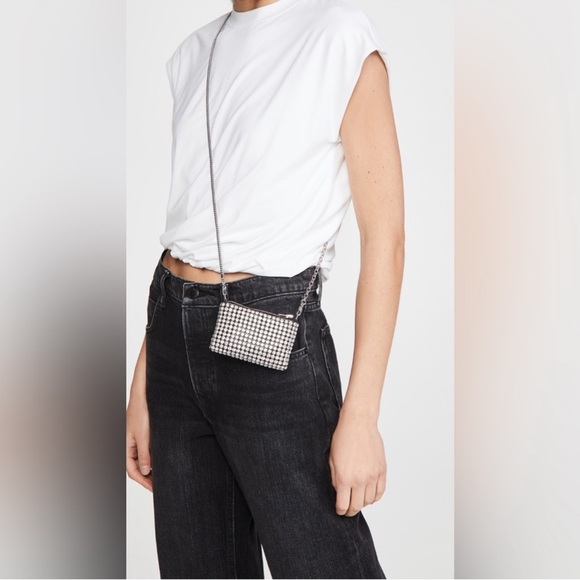 Alexander Wang Nano Rhinestone Crystal Embellished Shoulder Bag NWT in Yellow - Picture 17 of 17